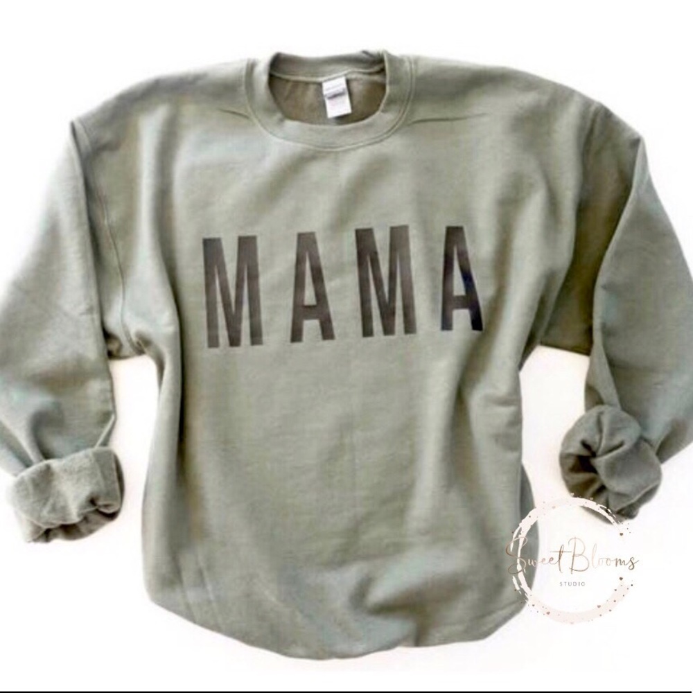Small - Military Green “MAMA” Sweatshirt